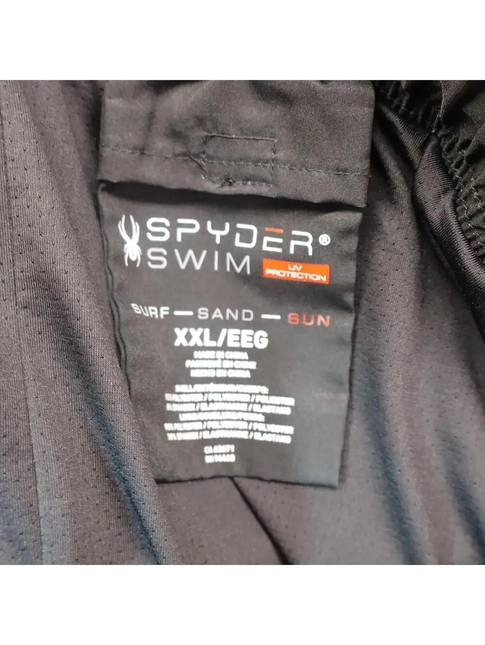 Spyder Swim Trunks Men 2XL XXL Blue Drawstring Swimsuit